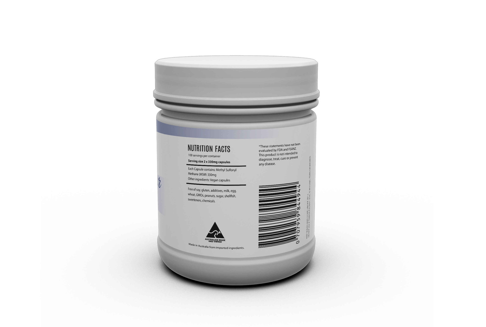 MSM Supplement MSM Capsules Australia (Vegan) Plant Doctor