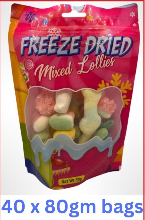 BULK FreezeDried Mixed Lollies (40x80g)