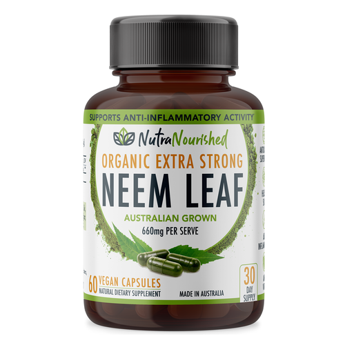 Nutra Nourished Organic Australian Neem Leaf Vegan Capsules x 60 (660mg/serve)