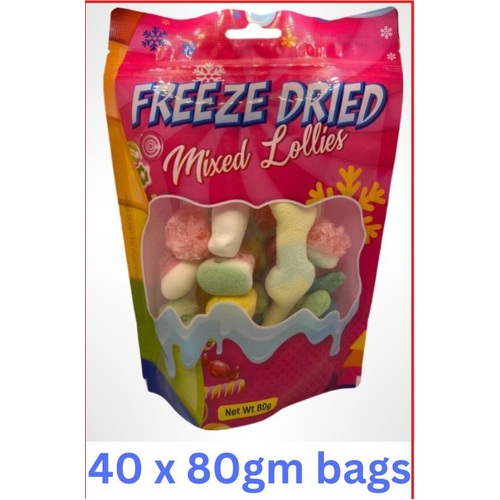 Bulk Bagged Freeze-Dried Mixed Lollies (40x80g)