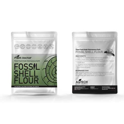 PREMIUM Fossil Shell Flour®: Food Grade DE Diatomaceous Earth - Organic - 800g