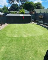 Tee-rific green lawn! 