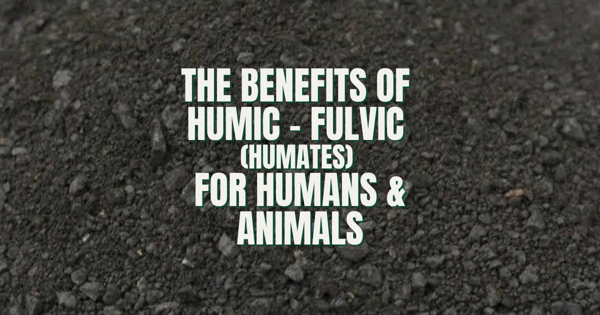 The benefits of Humic - Fulvic (Humates) for Humans and Animals